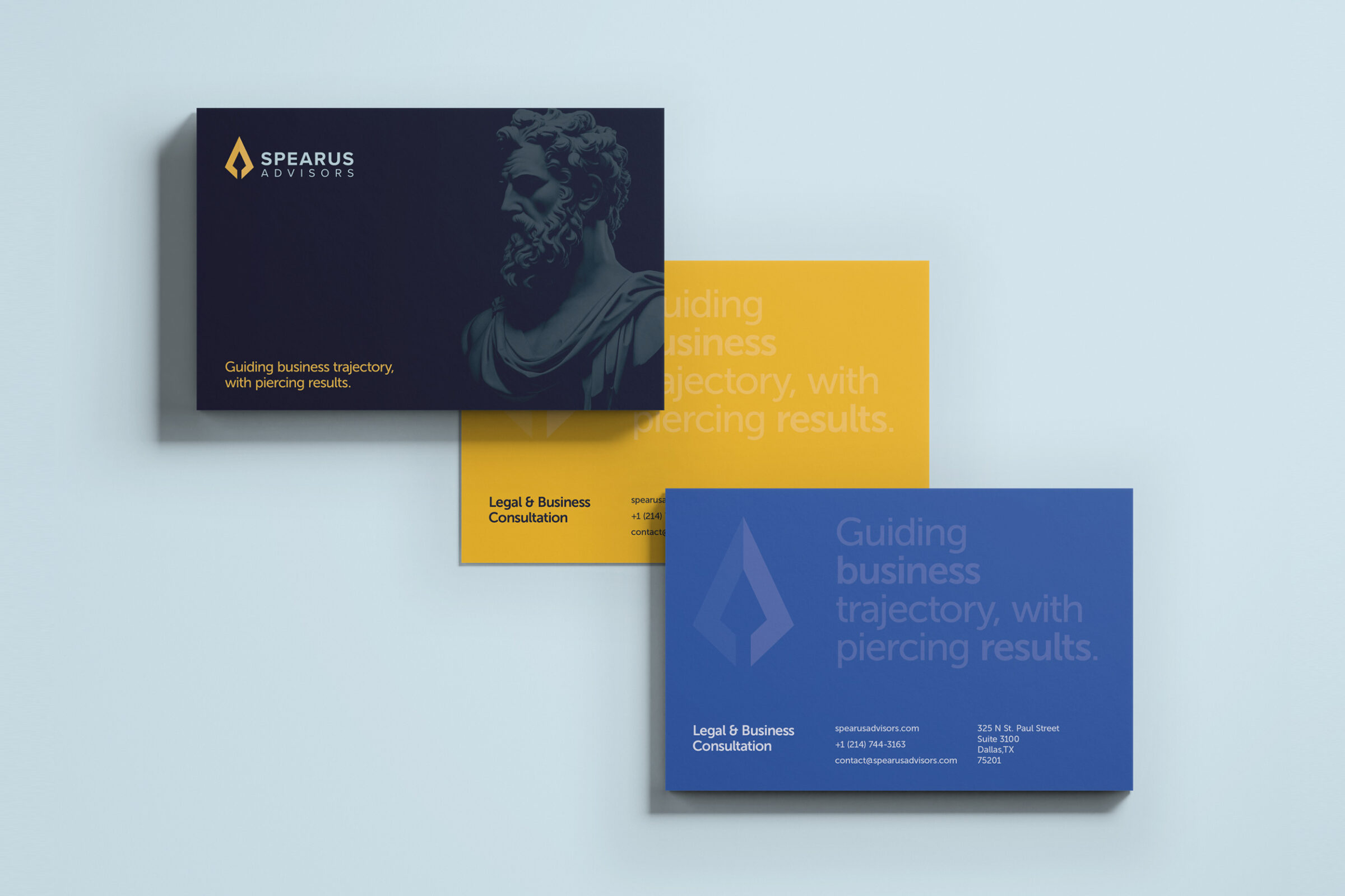 Spearus branding on business cards